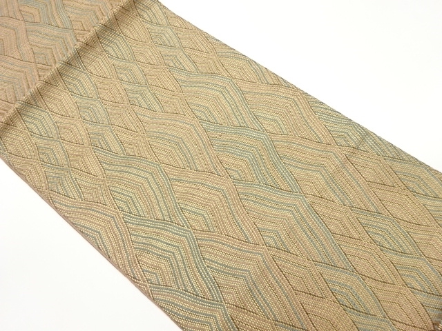 JAPANESE FUKURO OBI / WOVEN ABSTRACT RHOMBUS